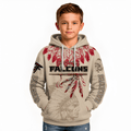 Personalized Native American Heritage Printed Atlanta Falcons Kids Football Hoodie