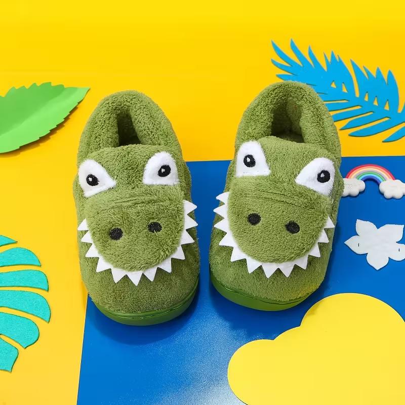 Warm Cartoon Slip On Slippers For Boys For Indoor Wear