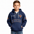 New York Knicks EST 1946 Kids Baseball Fan Printed Waffle Quarter Zip Hoodie