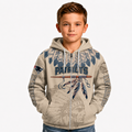 Personalized New England Patriots Football Team Themed Zipper Kids Hoodie