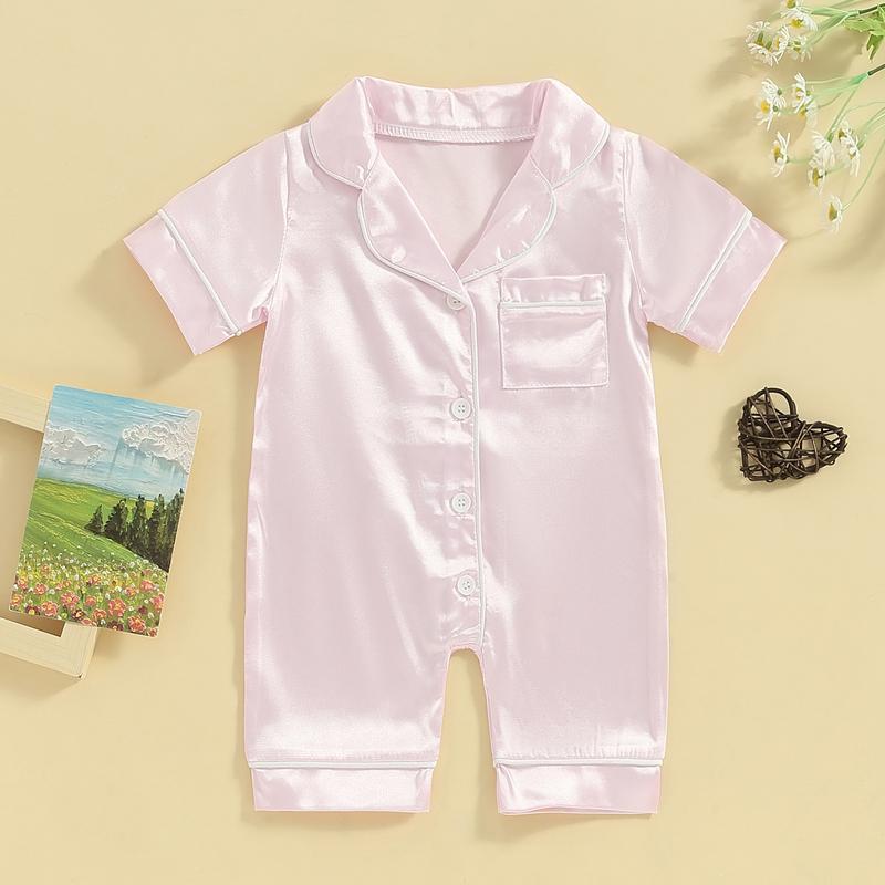 Babies Button Up Pajama Nightgown Romper