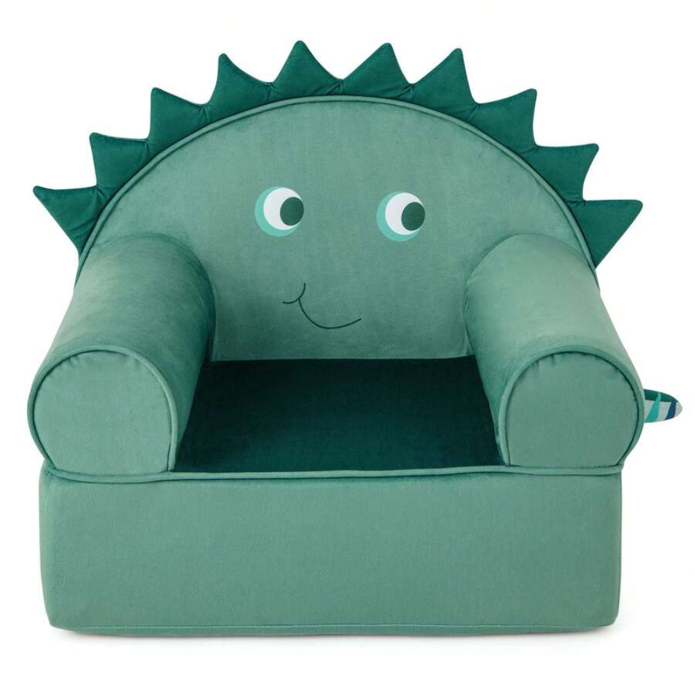 Kids Toddler Dinosaur Themed Sofa Chair With Armrests
