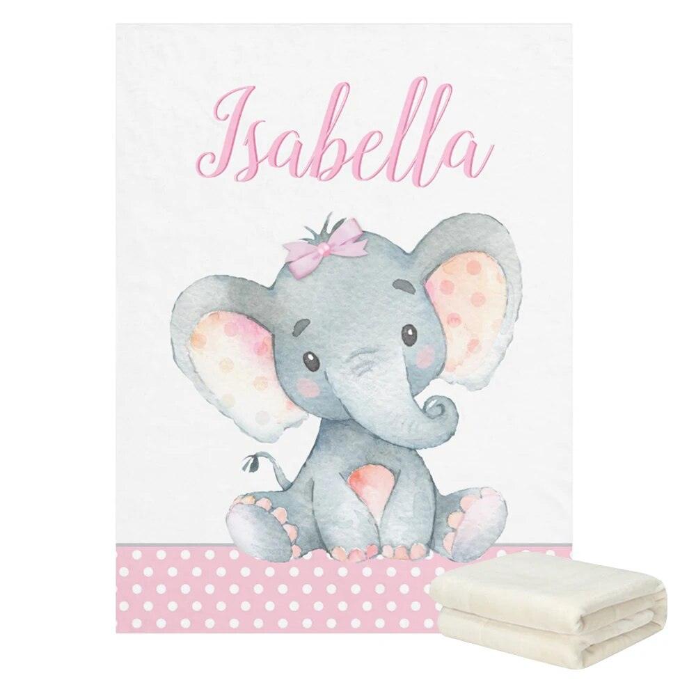 Personalized Elephant Crib Set