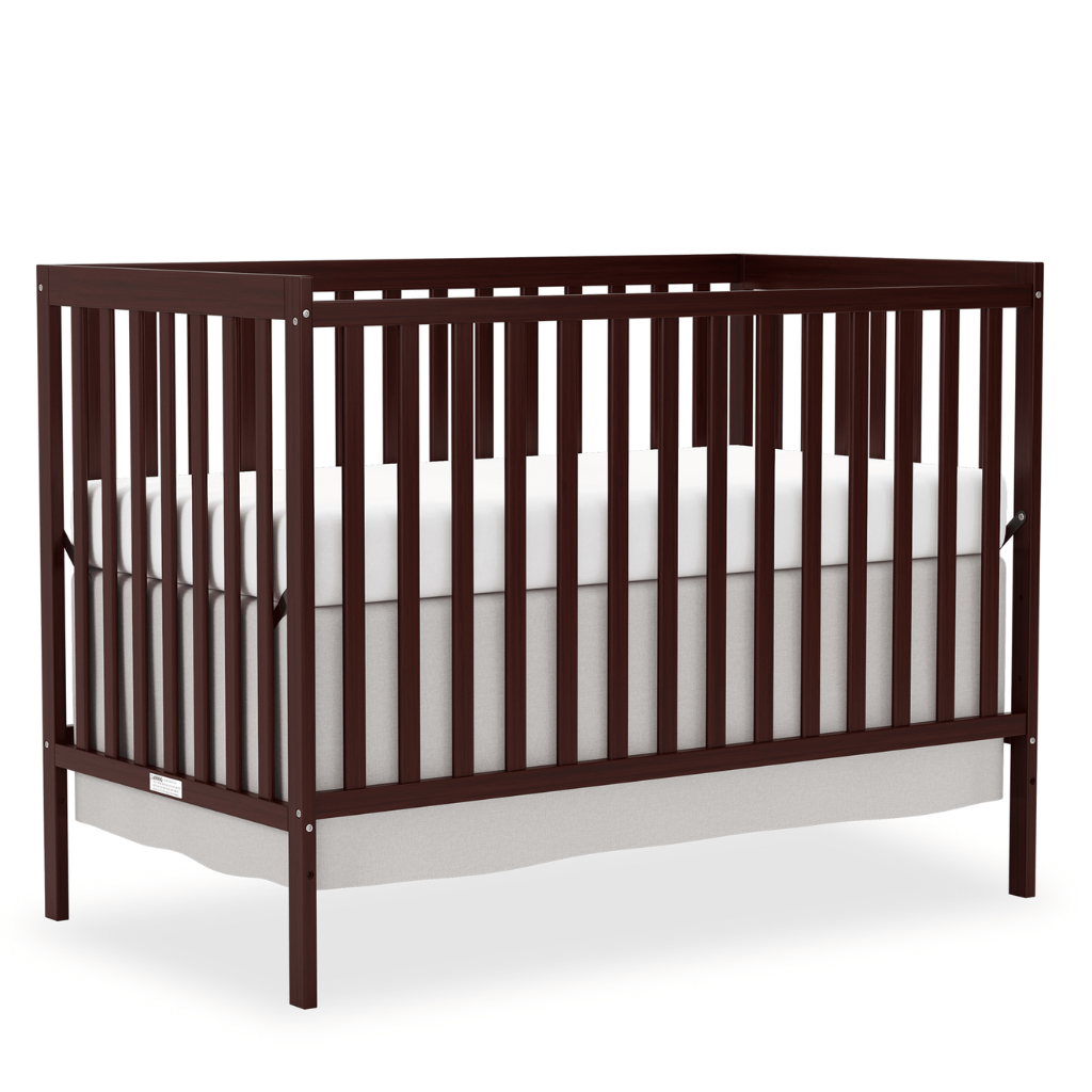 Babies 5 In 1 Convertible Crib Bed With Adjustable Mattress And Pinewood Frame