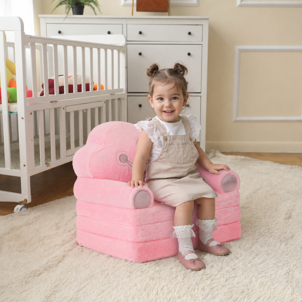 Toddler 2 In 1 Foldable Princess Convertible Couch
