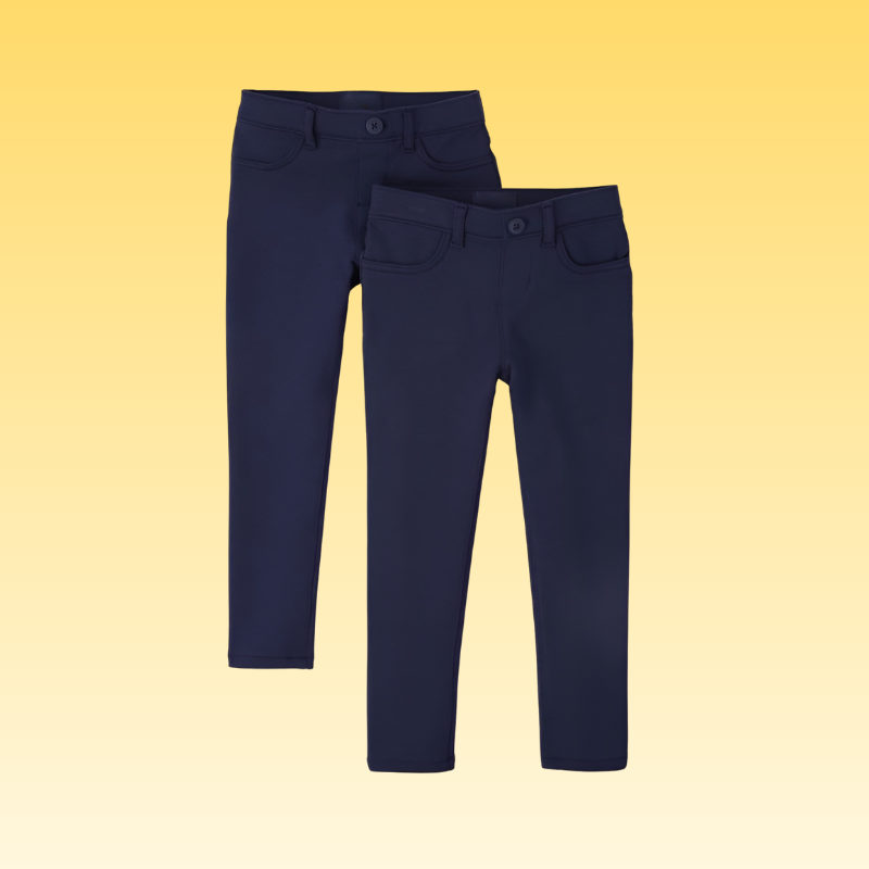 Pack Of 2 Girls Ponte Knit Pull On Jegging Pants