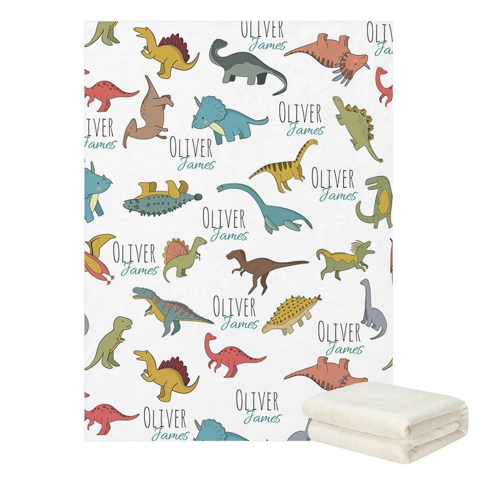 Personalized Dinosaur Crib Bedding