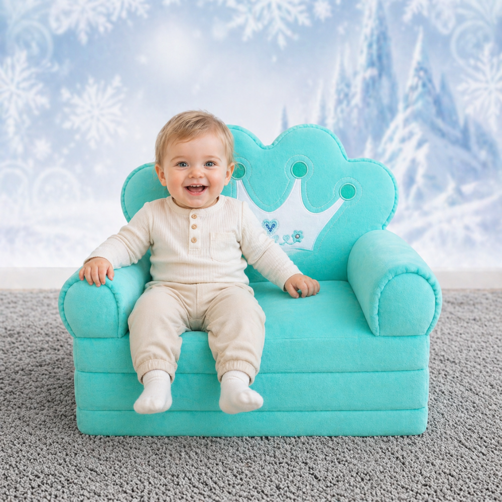 Toddlers Kids Foldable Sofa Bed Princess Chair