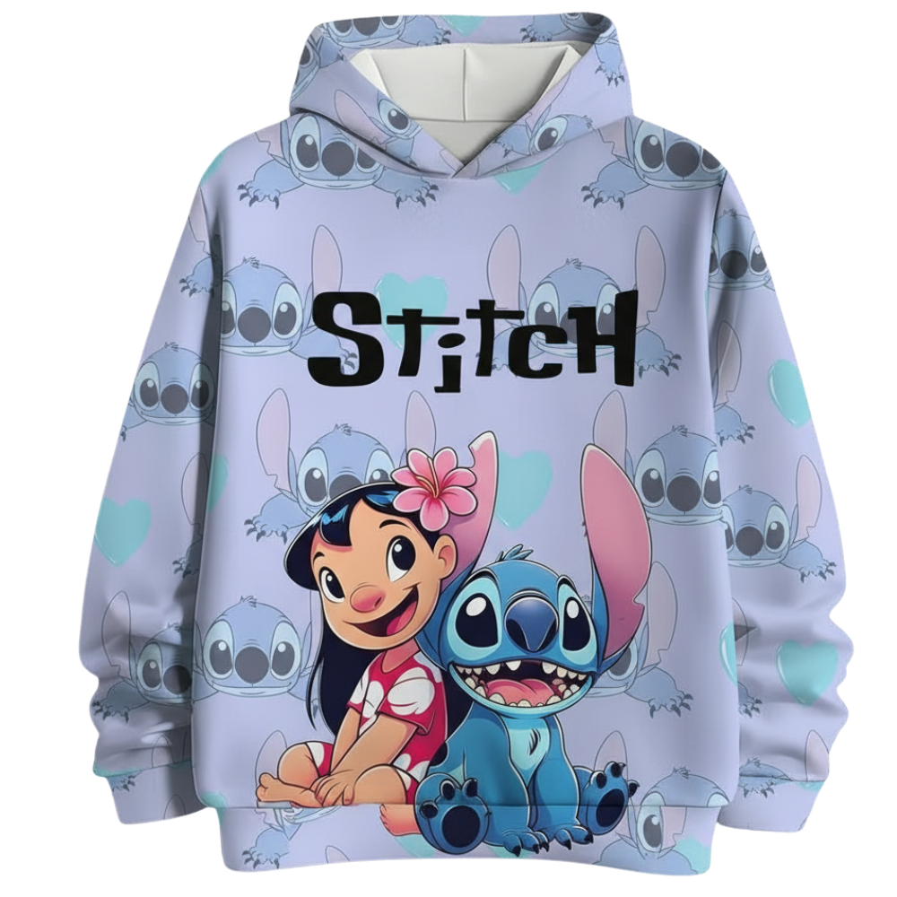 Girls 3D Cartoon Printed Hoodie