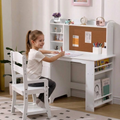 Kids Writing Desk With Bookshelf And Chair