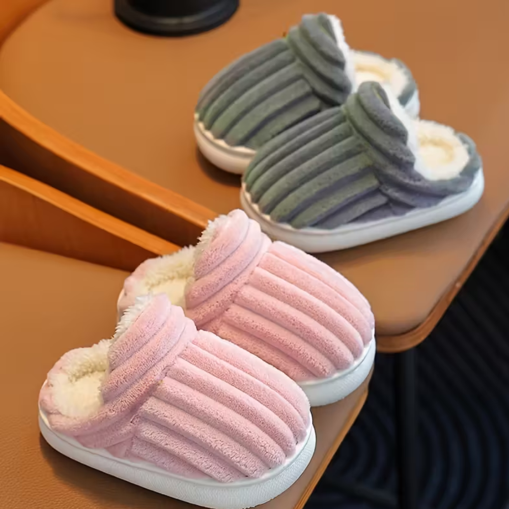 Kids Winter Warm Fleece Lined Slippers
