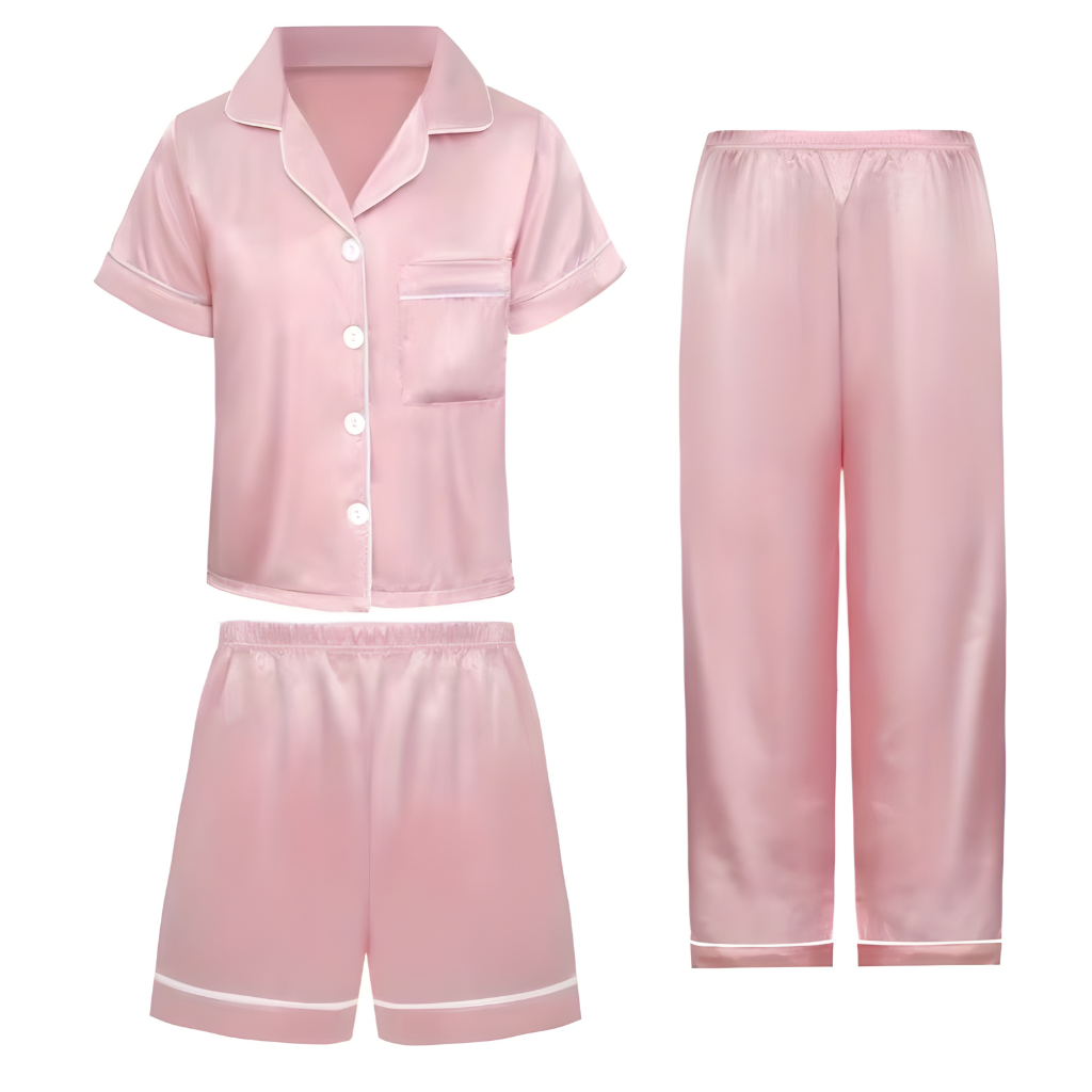 Girls Three Piece Casual Pajama Set