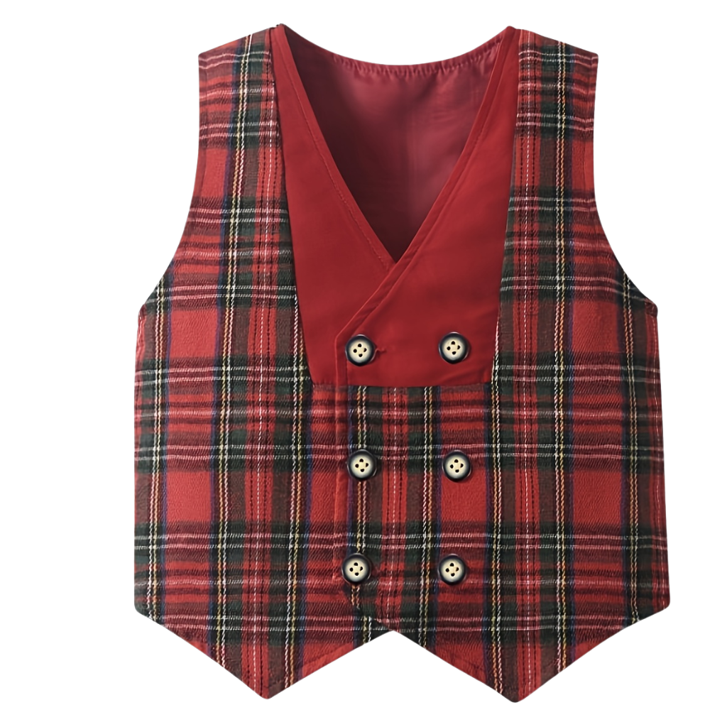 Boys 3 Piece Scottish Plaid Tartan Suit Set