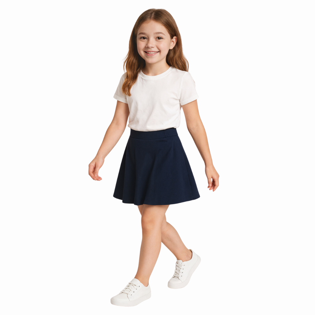 Girls Pack Of 2 Active French Terry Skirt