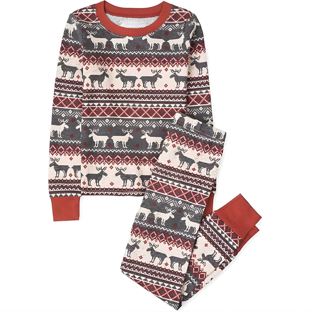 Holiday Print Two Piece Pajama Set