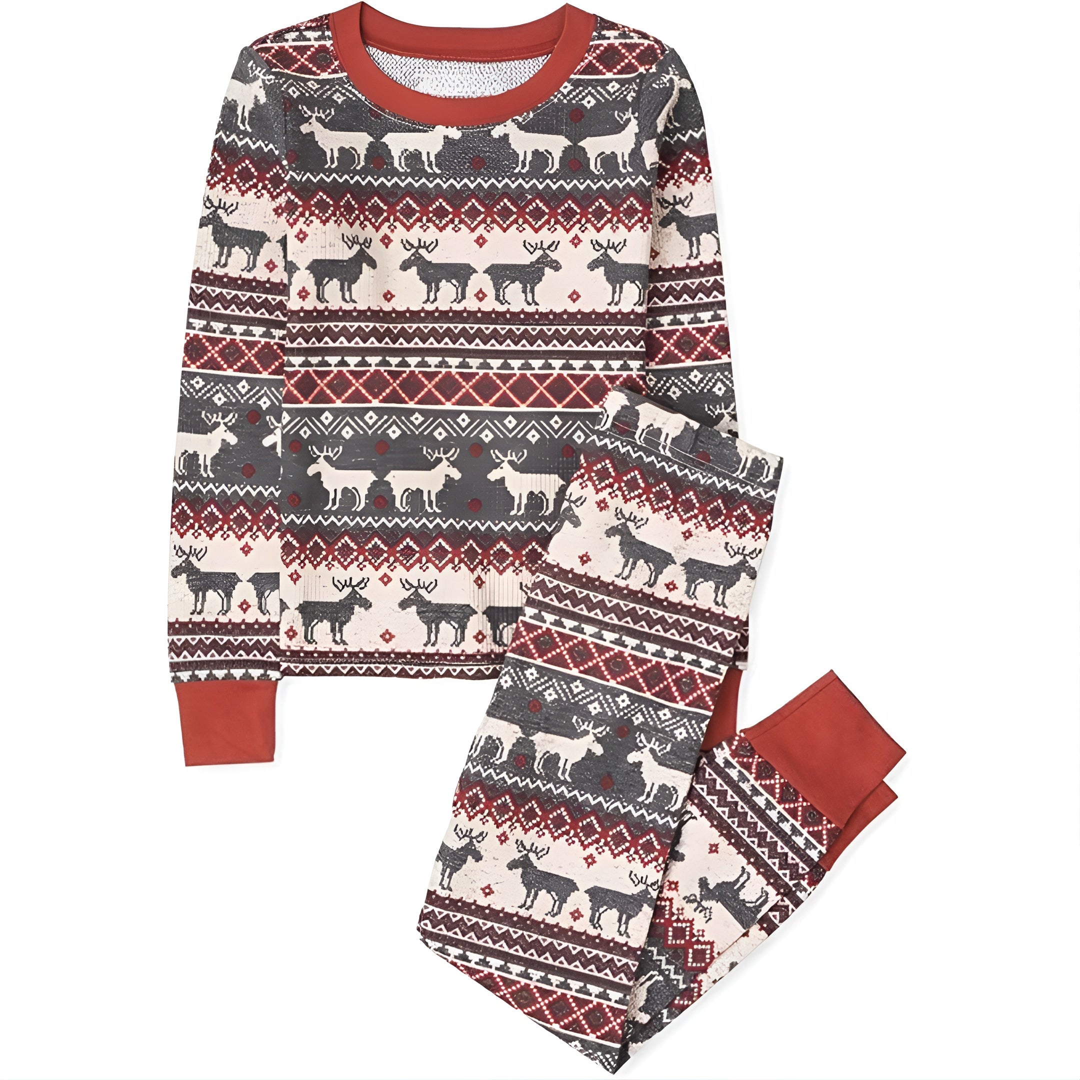 Holiday Print Two Piece Pajama Set
