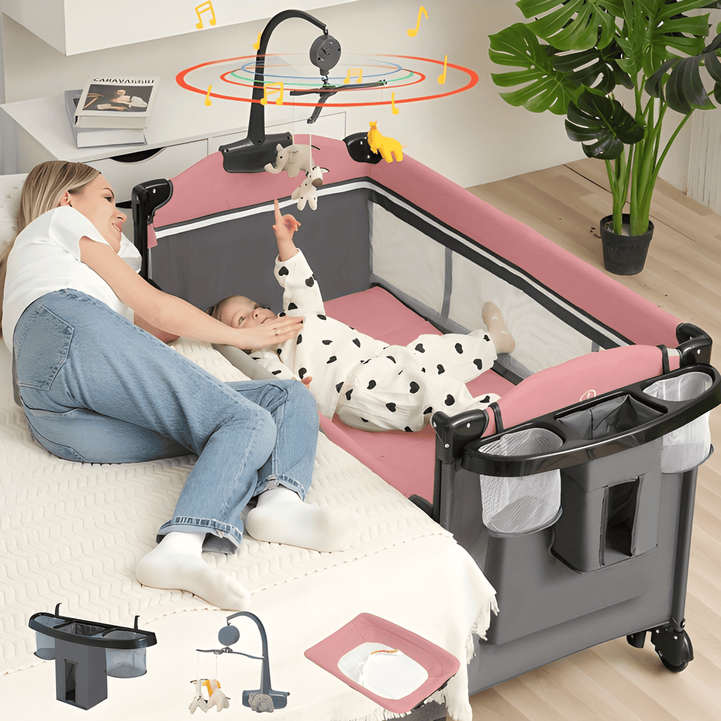 5 In 1 Baby Playpen Pack With Diaper Changer And Music Toy