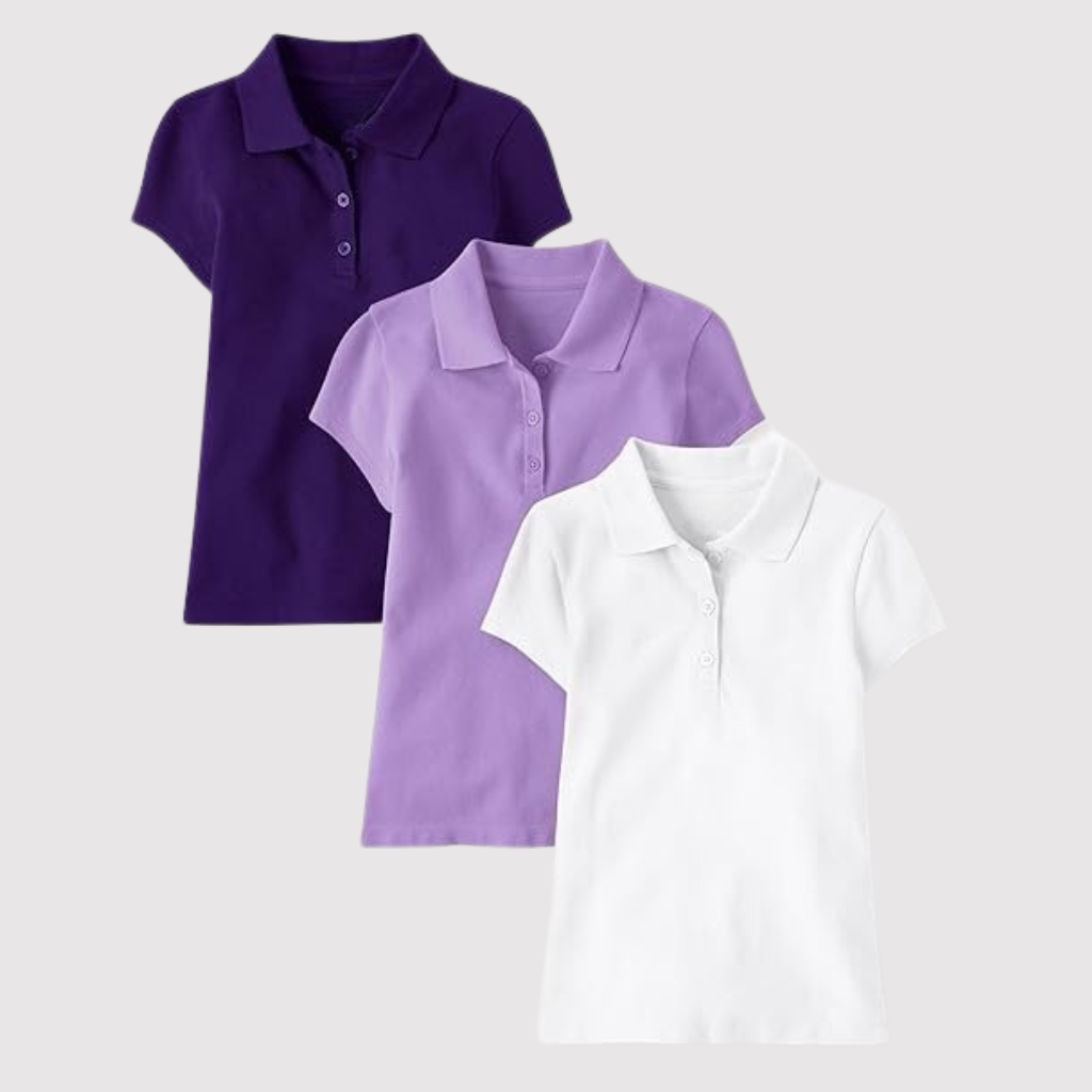 Pack Of 3 Short Sleeve Pique Polo Shirt