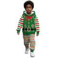 Elf Printed Hooded Sweatshirt And Pants Set