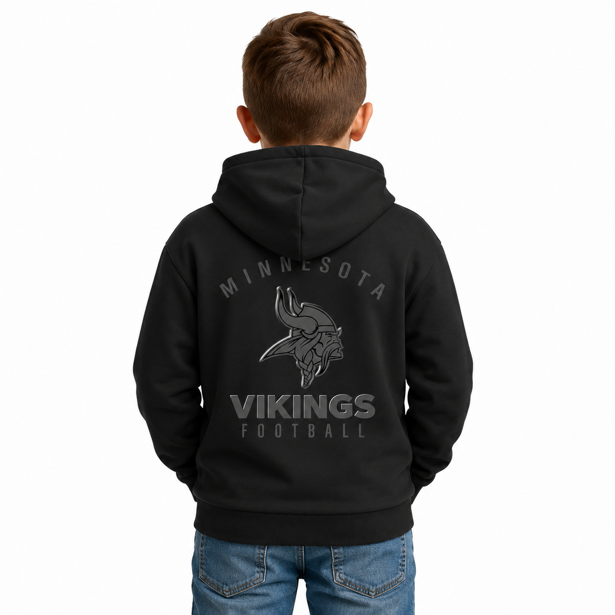 Minnesota Vikings Football Team Themed Pullover Kids Hoodie For Fans