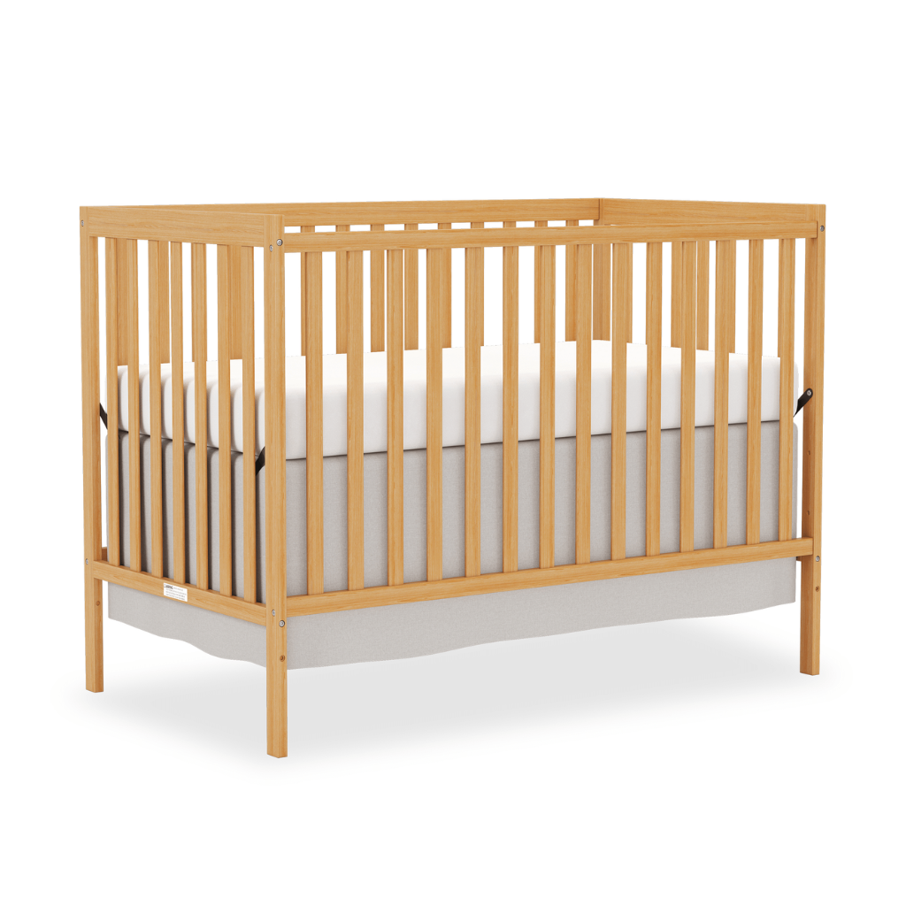 Babies 5 In 1 Convertible Crib Bed With Adjustable Mattress And Pinewood Frame