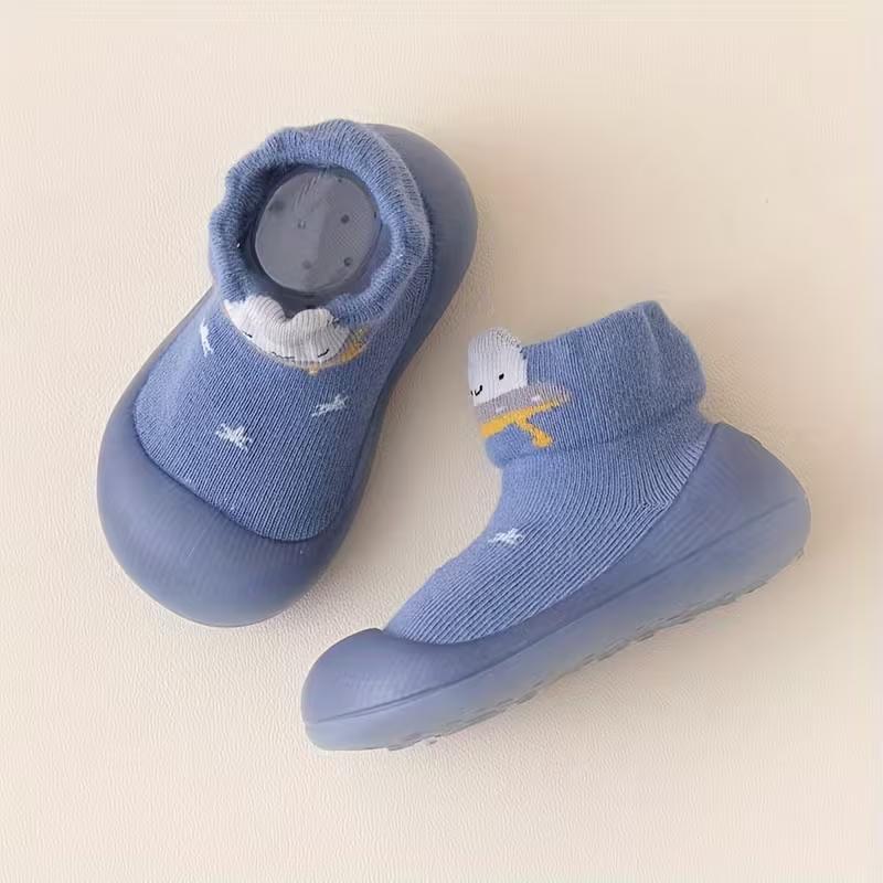 Cartoon Animal Slip On Baby Shoes With Non Slip Sole