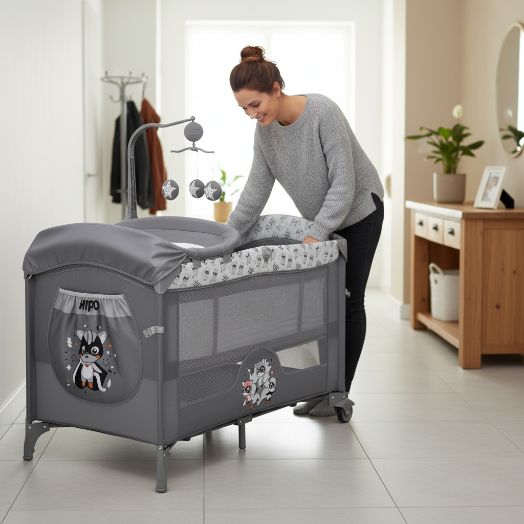Babies 4 In 1 Bassinet Pack With Changing Table Toy Bar And Storage
