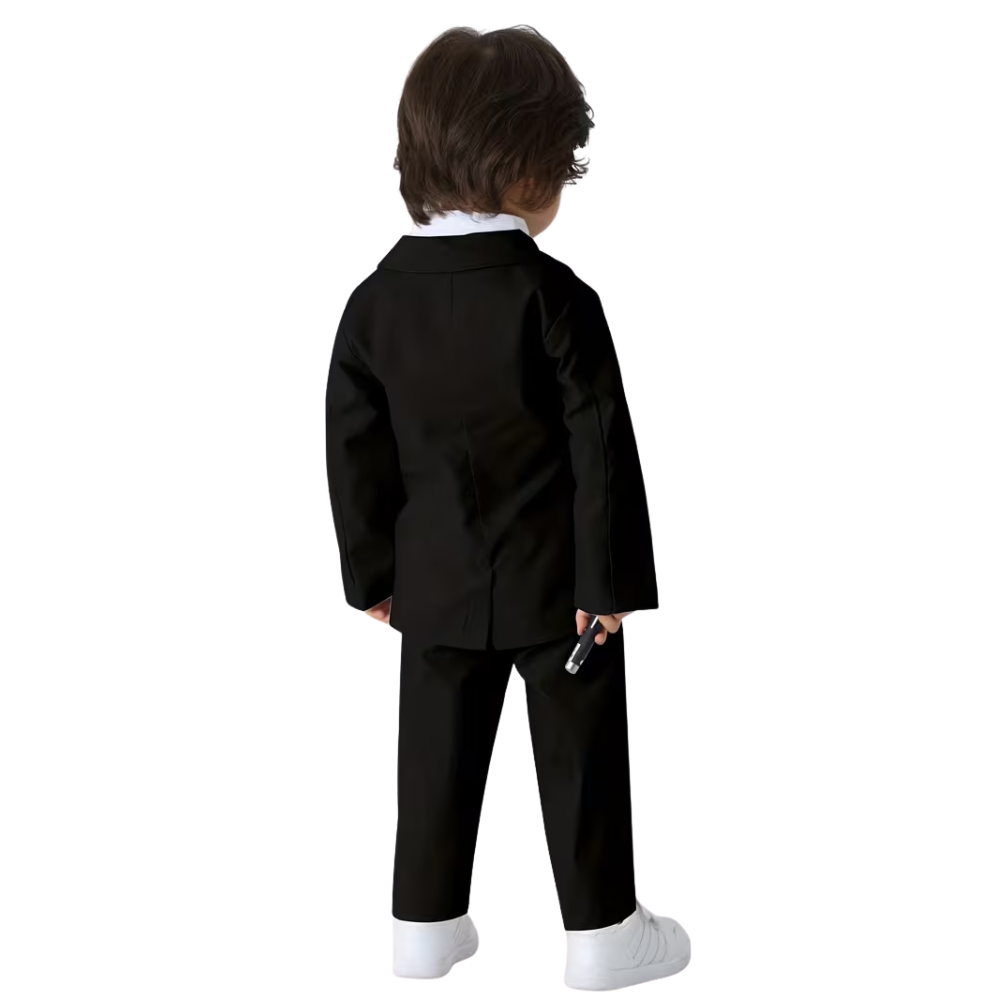 Boys Two Piece Gentleman Suit With Bow Tie And Trousers