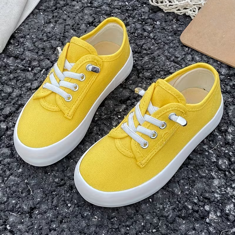 Kids Casual Canvas Lace Up Sneakers