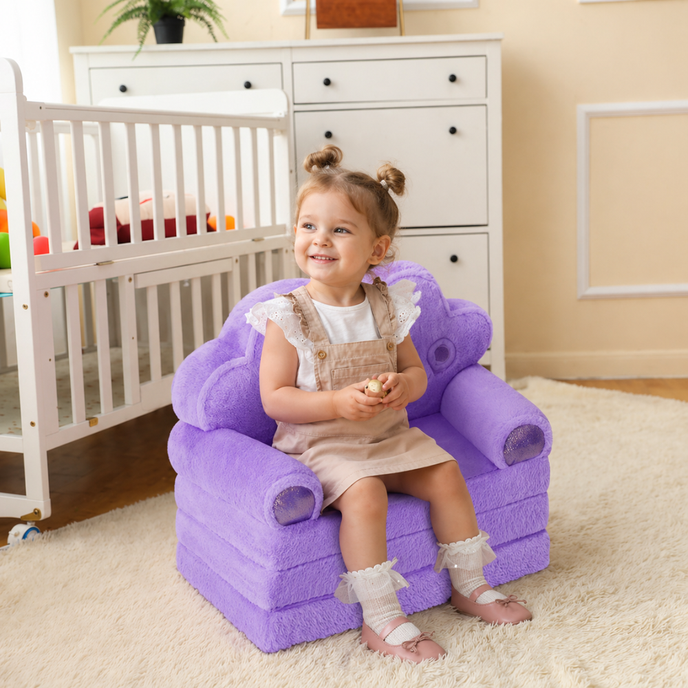 Toddler 2 In 1 Foldable Princess Convertible Couch