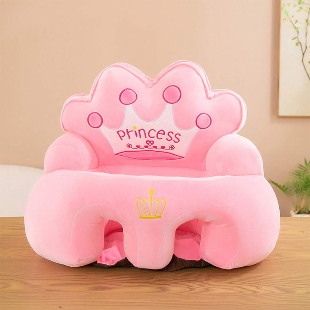Soft Cushion Baby Sitting Chair With Crown Shaped Backrest