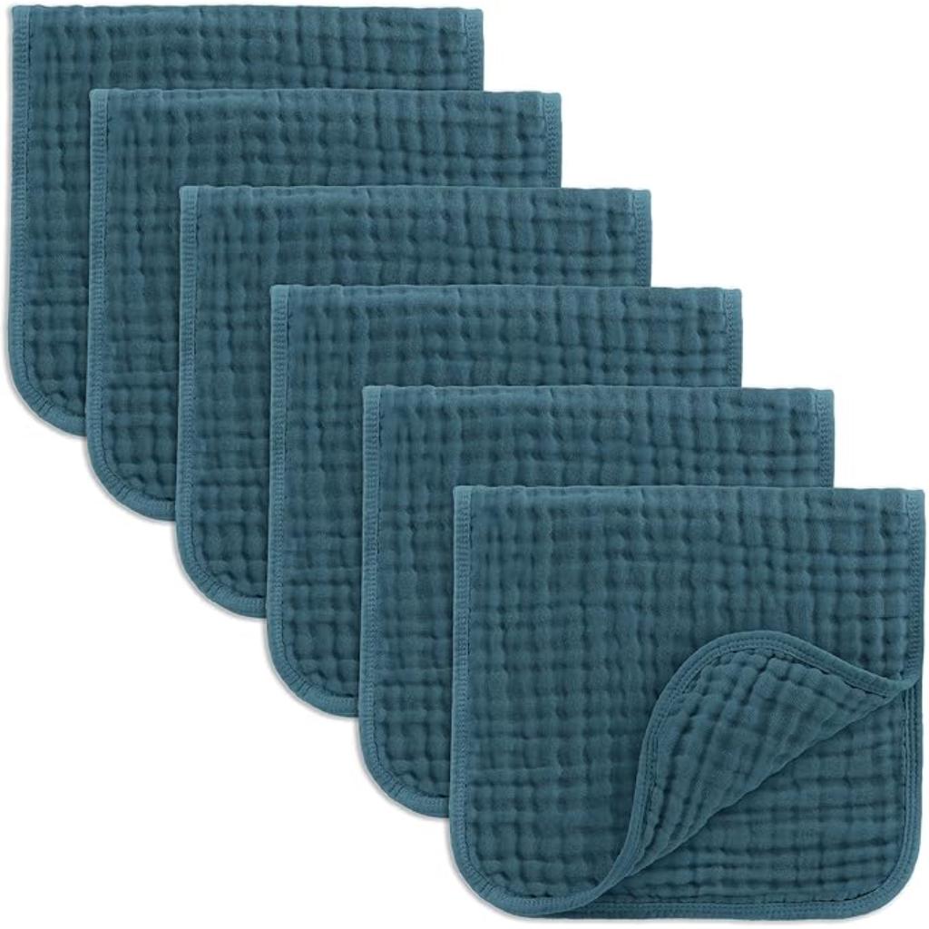 Newborn Baby Pack Of 6 Muslin Square Towels
