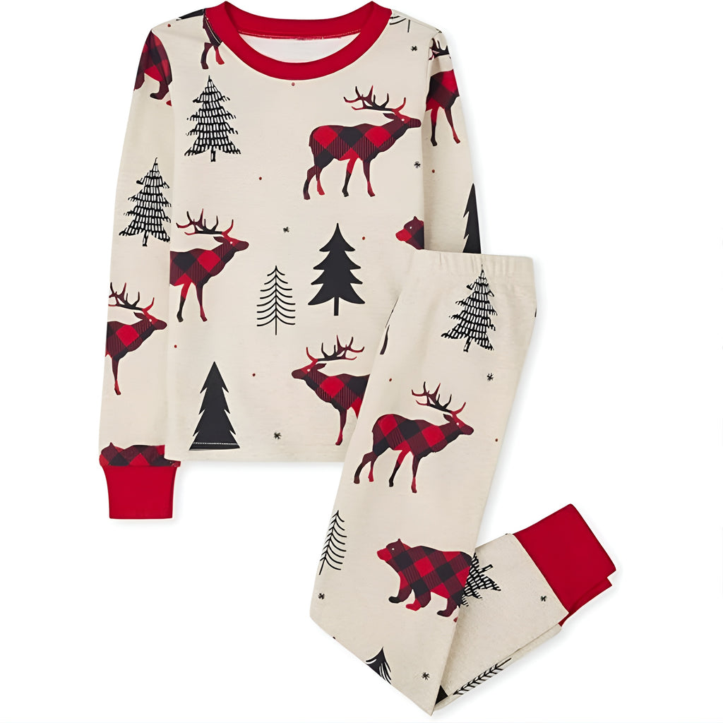 Holiday Print Two Piece Pajama Set