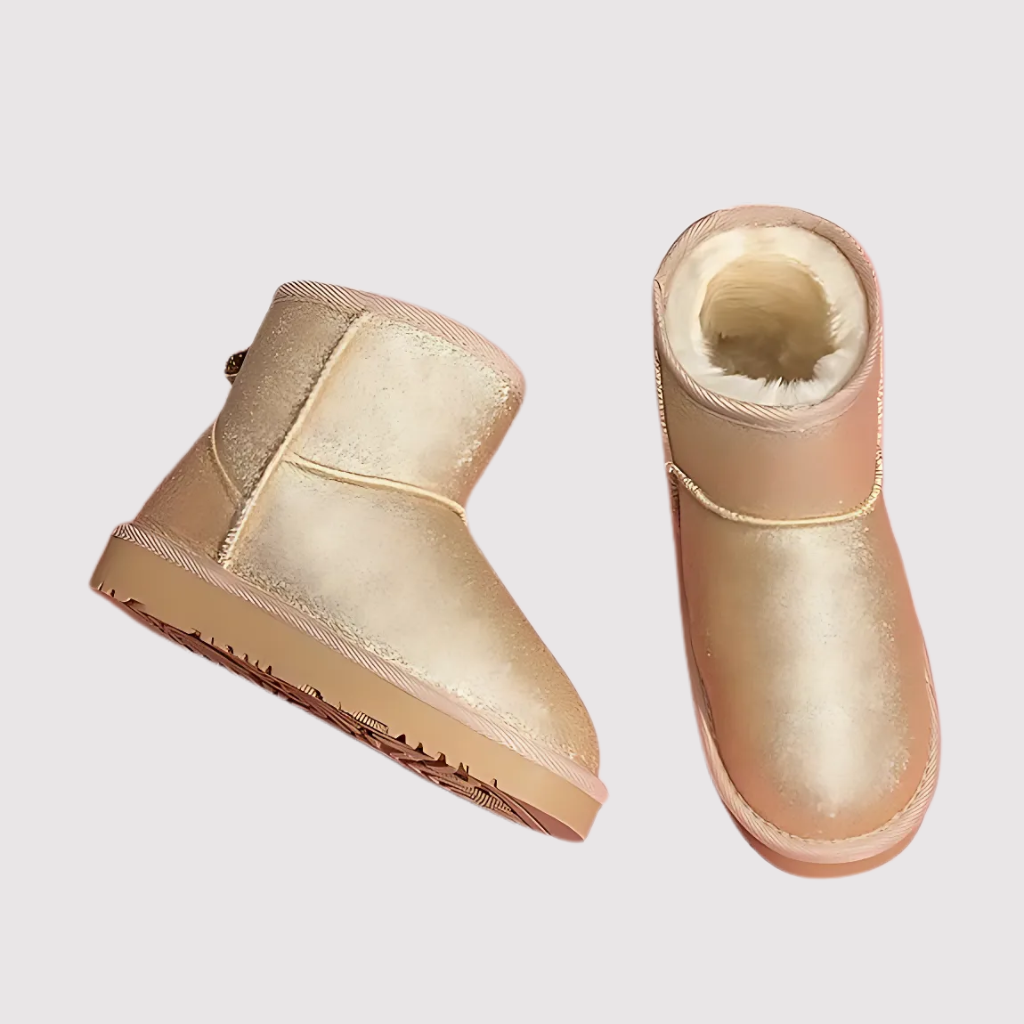 Girls And Boys Faux Fur Lined Snow Shoes