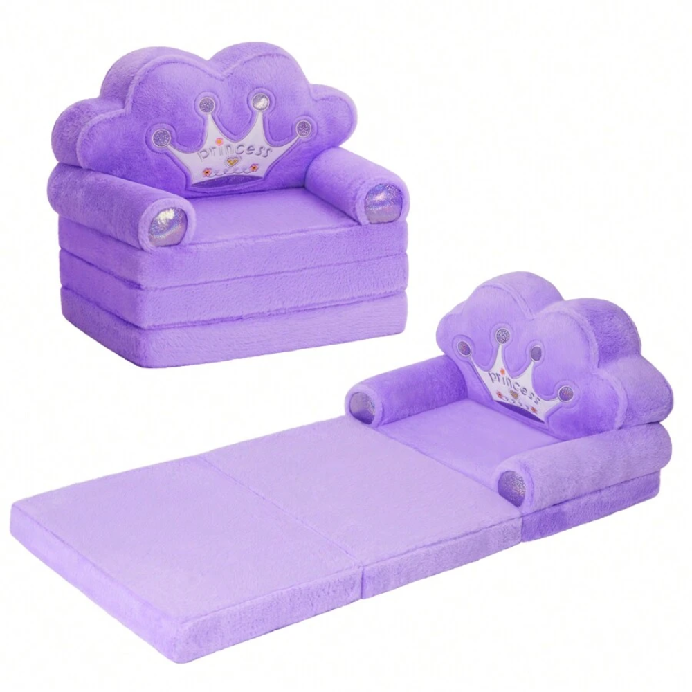 Toddler 2 In 1 Foldable Princess Convertible Couch