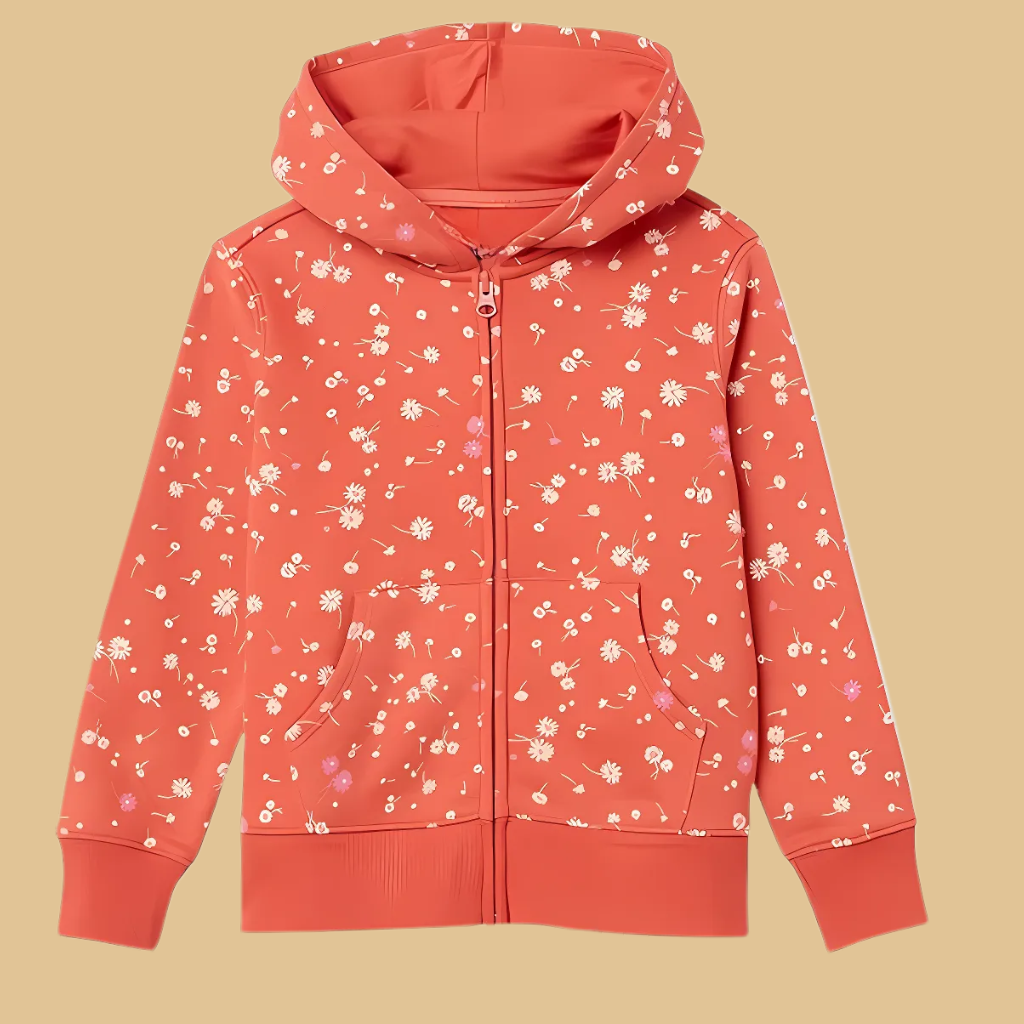 Girls And Toddlers Fleece Zip Up Hoodie Sweatshirt