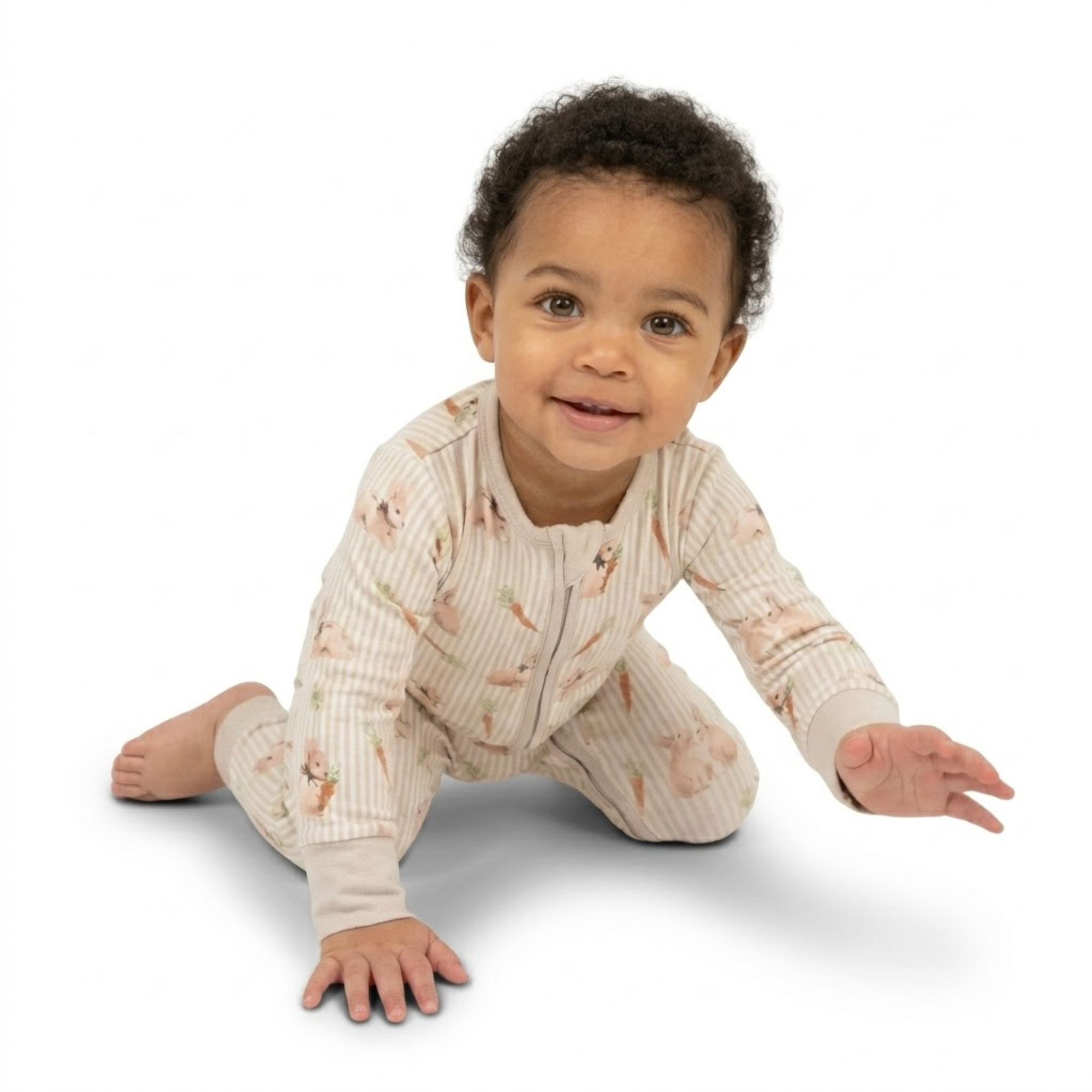 Kids Lightweight Bamboo Pajama Set With Zipper