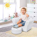 Kids Princess Armchair Sofa With Ottoman Seat
