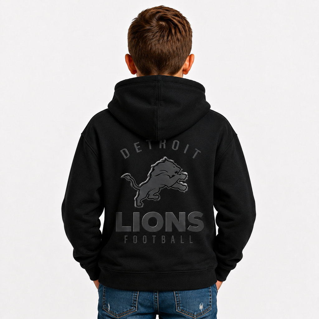 Detroit Lions Back In Tone Pullover Kids Hoodie