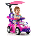 Boys And Girls 3 In 1 Sliding Walker With Adjustable Canopy Horn Music And Light