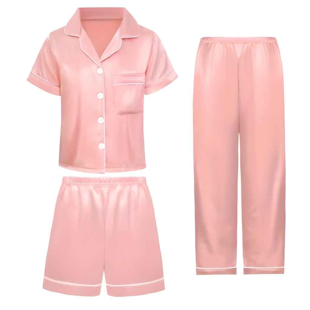 Girls Three Piece Casual Pajama Set
