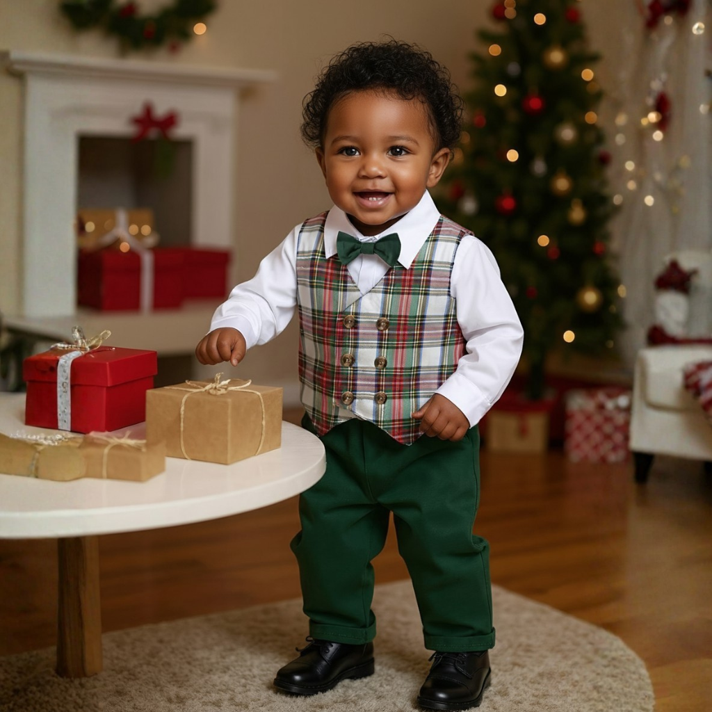Boys Formal Shirt With Vest And Pants Set