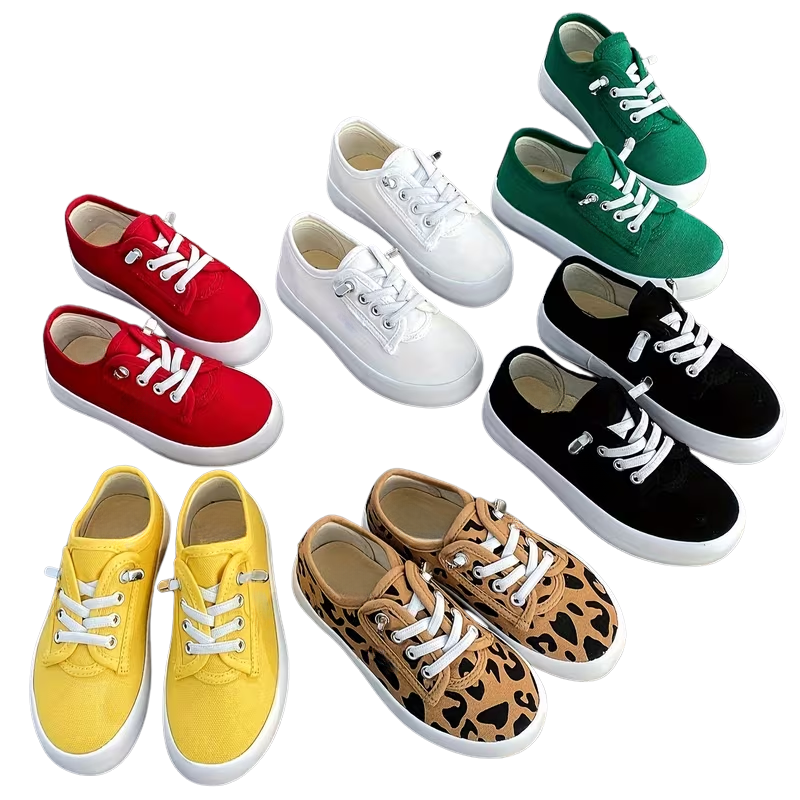 Kids Casual Canvas Lace Up Sneakers