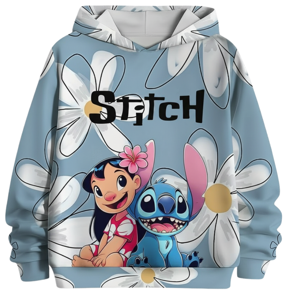 Girls 3D Cartoon Printed Hoodie