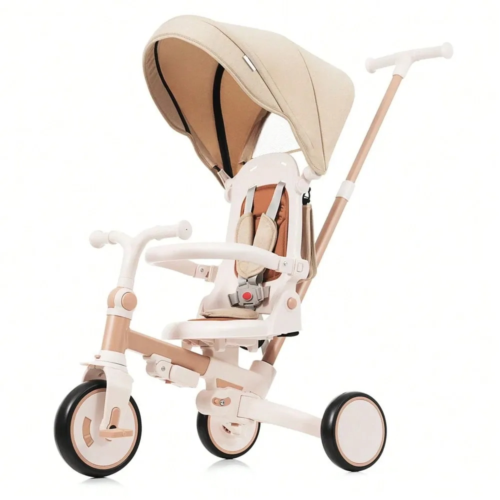 Toddler 7 In 1 Multifunctional Foldable Tricycle Stroller