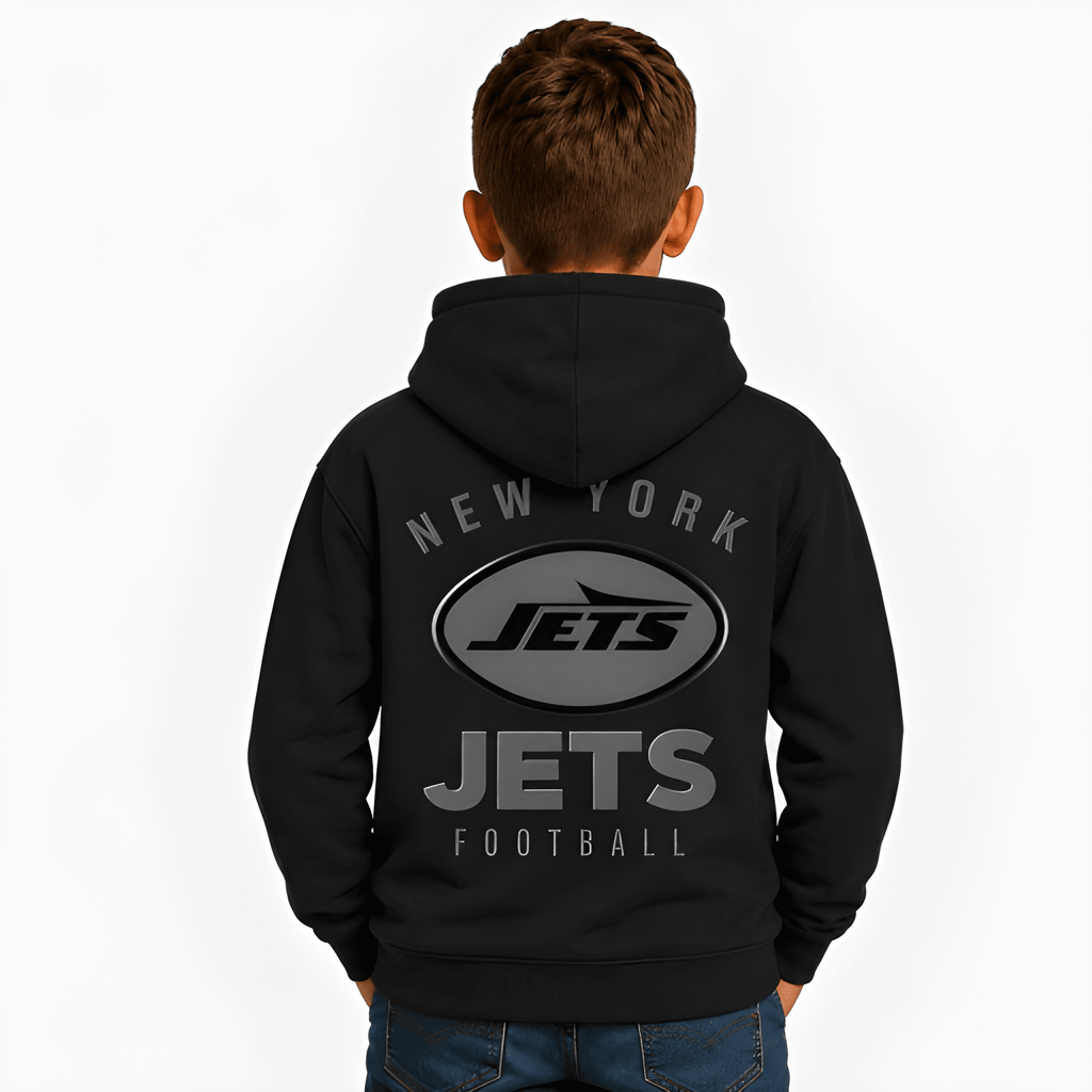 Jets Back In Tone Pullover Kids Hoodie