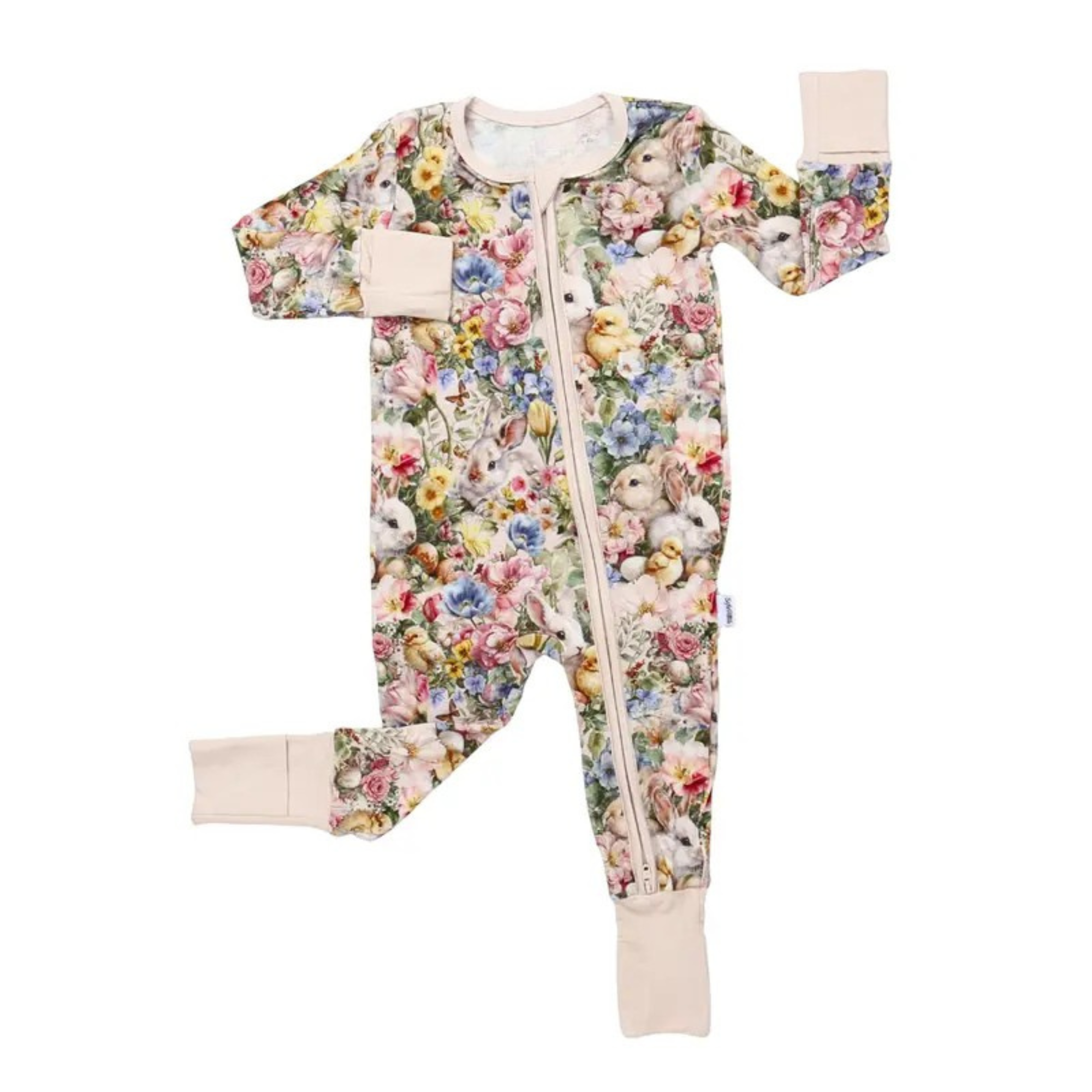 Kids Easter Bamboo Zippy Onesie With Full Zipper