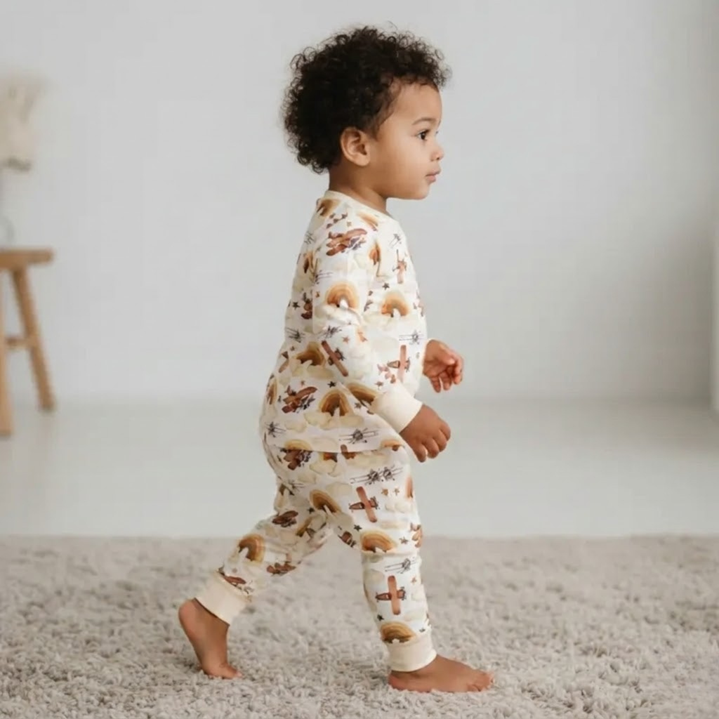 Kids Two Piece Eco Friendly Stretchy Pajama Set