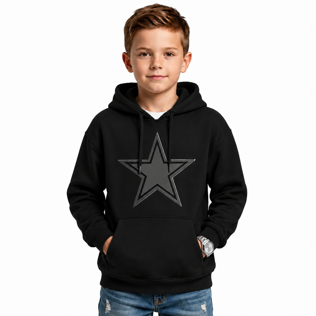 Dallas Cowboys Kids Printed Pullover Hoodie With Minimal Star Graphic