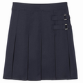 Girls Adjustable Waist Front Pleated Scooter Skirt With Built In Shorts